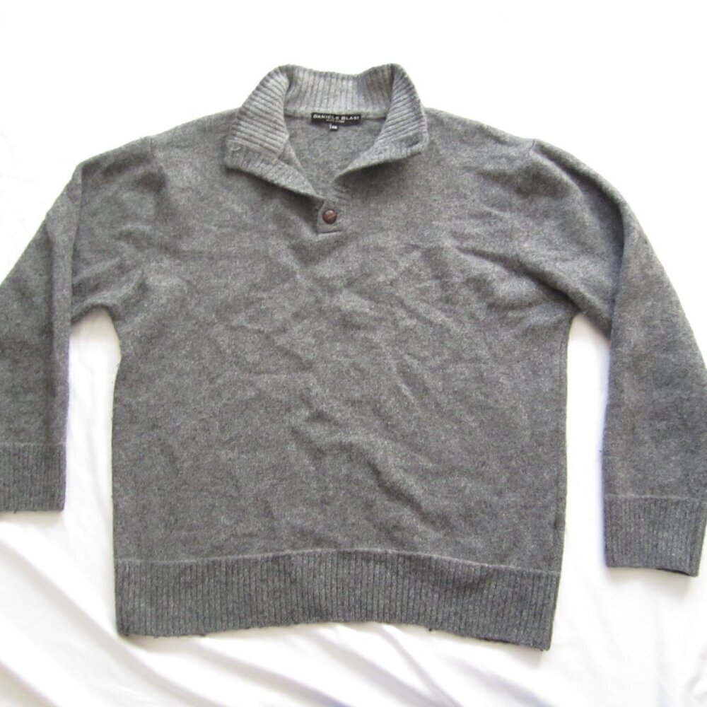 Men Daniele Blasi Wool/Nylon Pullover Grey Sweater Sz XXL (Made in‎ Italy)